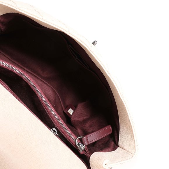 Chanel Light Beige Quilted Caviar Large Coco Top Handle Flap Bag - Picture 8 of 8